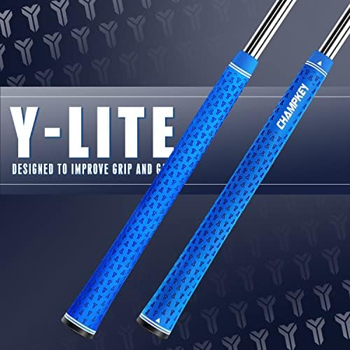 Champkey Y-Lite Golf Glips 13 Пакет со сите комплети за поправка | Сите временски перформанси голф -клуб се зафаќаат | Гума за голф со голема