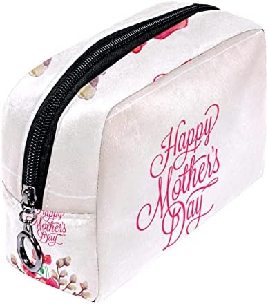 Патување Шминка Торба, Козметичка Торба Сочинуваат Организатор Случај, За Жени Чанта За Тоалети Додатоци Четки, Денот На Мајката Розова Цвеќе
