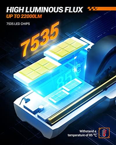 ЗАПТИВКА H4 LED Светилки, 100w 22000 Лумени 600% Осветленост H4/9003/HB2 HI/Lo СВЕТИЛКИ СО ДВОЈНО Светло, 6500k Ладно Бело, 3 мин Инсталација