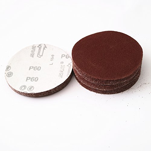 MOMOSUN 50PCS 2 инчи 150 дискови за пескарење на јамка поддржана од алуминиум оксид шкурка
