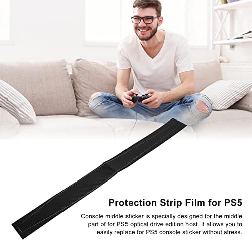 Zyyini For PS5 Optical Drive Edition домаќин, конзола средна кожа, интегрална отпорна на гребење, налепница за средна лента за PS5 Optical Drive