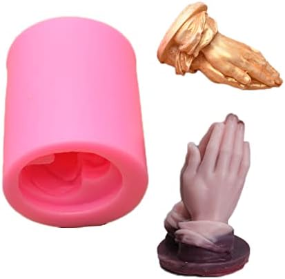 3Д молење раце за свеќи, ставете ги рацете заедно за благослов и молитва силиконски калап, DIY занаетчиски епоксиден смола, леање на статуа на гипс статуа