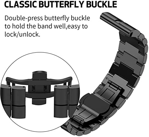 GHFHSG 26mm Брзо Ослободување Бенд Метал Лесно Се Вклопуваат Нерѓосувачки Челик Часовник Ленти Рачен Ремен За Garmin Феникс