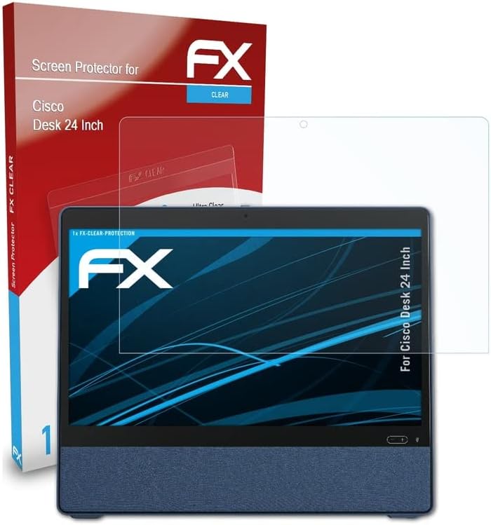 Филм за заштита на екранот Atfolix компатибилен со Cisco Desk 24 инчен заштитник на екранот, ултра-чист FX заштитен филм