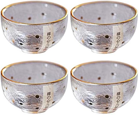Хемотон чиста кафе кригла експресо кафе чаша 4 парчиња чаши чаши јапонски сакеи алкохол стакло со златна точка за кафе еспресо