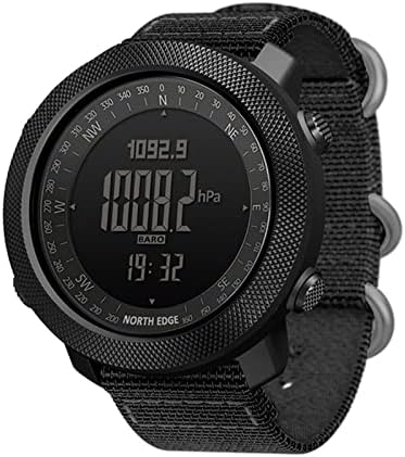 Машки Спортски Часовник Позадинско Осветлување Дигитален Часовник 5атм Отпорни На Вода Стоперка Компас Пливање Трчање