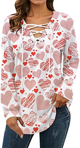 Женски симпатични врвови што излегуваат плус кошули со големина, блузи графички маички каваи облека y2k облека подароци за ден на вinesубените