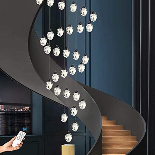 32-светла големи лустери од скалилки од кристали 150 инчи долги фоајерски кристали лесни светло со висок влез кристален тавански лустер на таванот