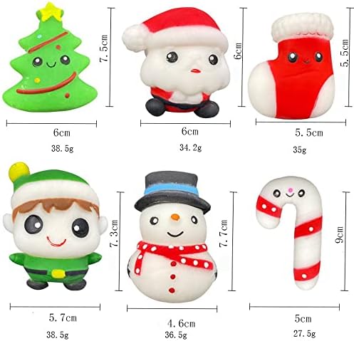 Houchu Божиќни стискави играчки снежни снегулки слатки занаетчиски декорации сензорни празнични забави TPR декомпресија играчки