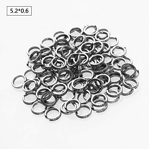 100 парчиња риболов поделени прстени од не'рѓосувачки челик Сплит прстени преносни не'рѓосувачки челик топла издржлива линија