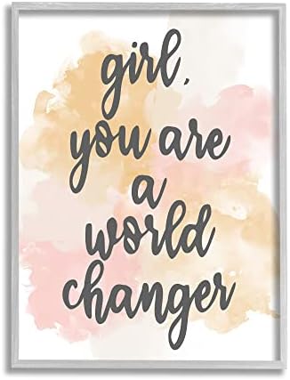 Ступел Индустрии Светски Менувач Девојка Зајакнување Пастел Калиграфија Фраза, Дизајн Од Ким Ален