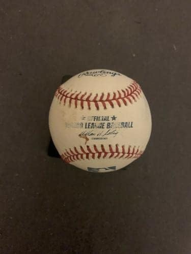 Jerryери Моралес потпиша официјална игра користена бејзбол - МЛБ автограмирана игра користена бејзбол
