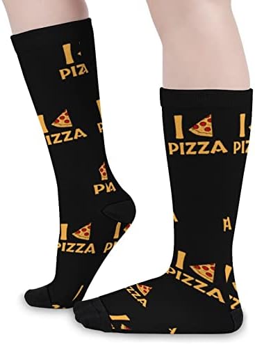 Сакам печатени пица печатени чорапи за појавување на бои Атлетски колени високи чорапи за жени мажи