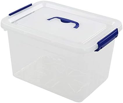 Векиогер Разновиден Организатор За Складирање Пластични Канти Со Капак, Кутија За Заклучување Од 12 Литри, Комплет од 1