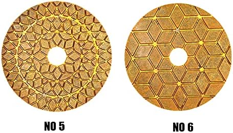 6 парчиња/сет 4 инчи подложни за полирање на супер дијаманти 100мм бакарна метална врска Влажна подлога за полирање за мермер гранит камен