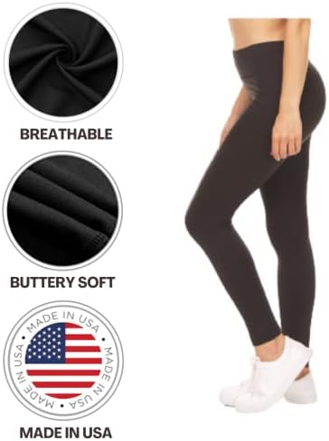 Слатки срца 3 пакувања за хеланки за жени- 5 Основна лесна лесна лесна лесна мека мека панталони за јога, направени во САД
