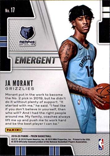 2019-20 Panini Prizm Exement 17 Ja Morant Memphis Grizzlies RC RC Rookie NBA кошаркарска трговија картичка