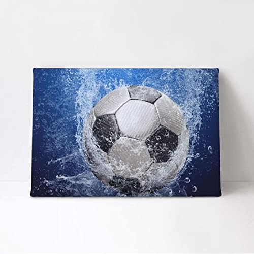 Фудбалска топка вода печатена домашна декорација безжично сликање 8x12in, модерни апстрактни уметнички дела, дневна соба спална