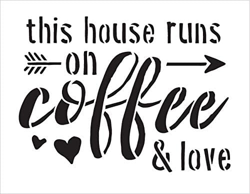Оваа Куќа Работи На Кафе &засилувач; Љубов Матрица Со Стрелка И Срца Од Страна На Студиор12 | Еднократно Милар Дефиниција | Употреба