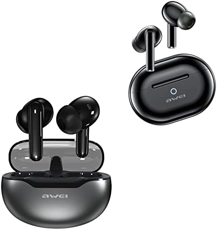 AWEI S1 Ултра Безжични Слушалки Bluetooth 5.3 Слушалки со 4 Микрофони Повик Бучава Откажување, 10 Mm Возачи, Стерео Звук Длабоко