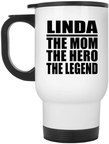 Дизајнифицирајте ја линдата мајката Херој Легендата, бела патувачка кригла 14oz не'рѓосувачки челик изолиран Тумблер, подароци за роденденски