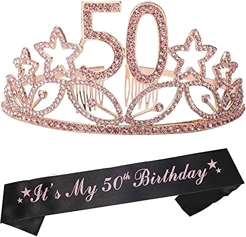 50 -ти роденденски подароци за жени, среќни 50 -ти роденденски материјал, 50 -ти роденденски материјал и украси за мајка, 50