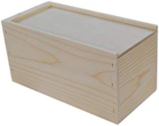 Дрвена кутија со лизгачки врв 10 х 5 х 5 инчи Во Димензии
