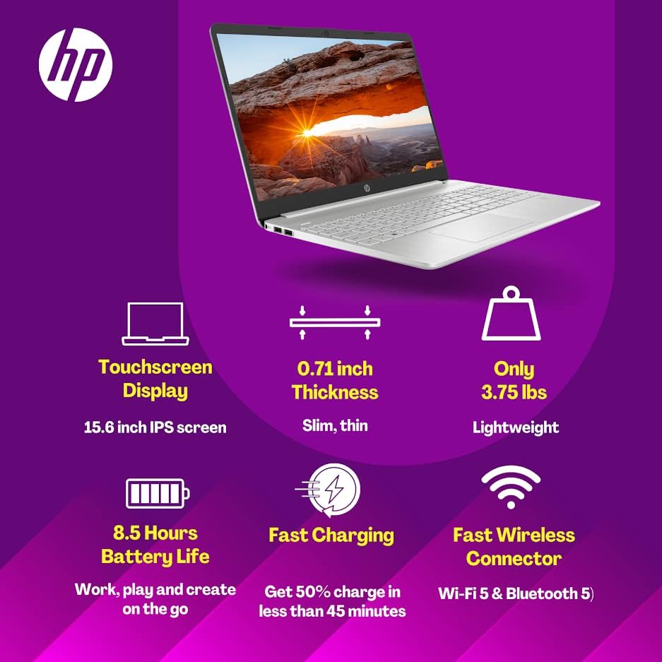 HP Лаптоп Со Екран На Допир 15.6 HD Дисплеј, Intel Core i5-1155G7, 16 GB RAM МЕМОРИЈА-512 GB SSD, Intel Iris Xe Графика, Нумеричка Рампа,
