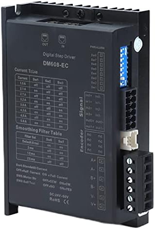 Возач на Stepper Motor, контролер на возачот на моторот Stepper за NEMA 8 11 14 17 23 24 34 DM608 - EC DC24‑50V 0.3‑6.0a