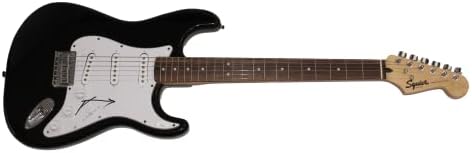 Aredаред Лето потпиша автограм со целосна големина Црна фендер Стратокастер Електрична гитара Ц/ Jamesејмс Спенс автентикација JSA