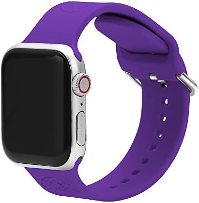 Вграден спортски опсези за дизајн на череп компатибилни со Apple Watch 38mm 40mm 41mm 42mm 44mm 45mm, Skull Printed Soft Silicone Sport Strap