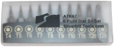 АТК67 6 Точка Ѕвезда Безбедност Малку Во Собата Со Безбедносни Битови, За Шрафцигер Рачка за 1/4 Инчен Битови. Големини На