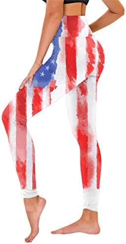 МИАШУИ женски 80 ти Ден На Независноста На Облеката За Женски Американски 4 од јули хеланки панталони За Јога Трчање Памучни Шорцеви