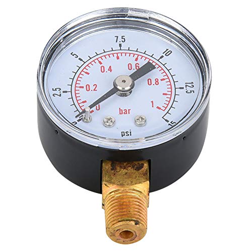 1/8 BSPT мерач на притисок, 1/8inch BSPT Механички мерач на притисок на вода со двојна скала дното на дното за воздушно масло, додатоци