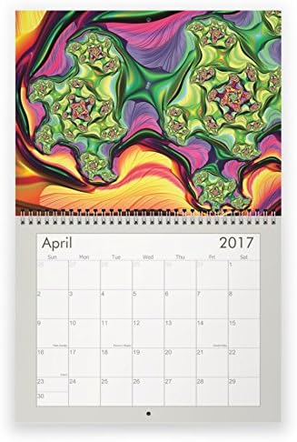2017 „Фрактално време“ 12-месечен wallиден календар 11x14