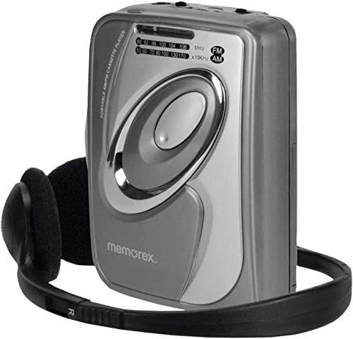 Memorex MD2280 Personal AM/FM радио касета со ленти со слушалки, сребро