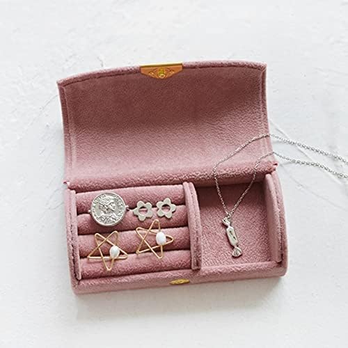 Кутија за накит Кадифена Кутија За Накит Држач За Прстенпренослива Мини Кутија За Накит За Патување Жени