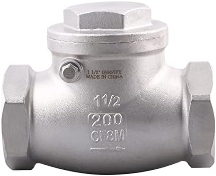 Derpipe 1-1/2 Инчен Вентил За Замавнување-WOG 200 PSI Нерѓосувачки Челик SS304 CF8M NPT