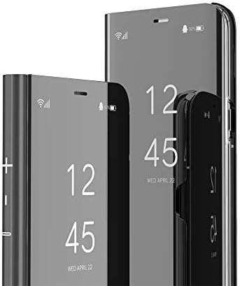 GYHOYA Компатибилен со Iphone 13 Pro Max Случај Со Kickstand Кожа Јасен Поглед Шминка Огледало Дизајн Сјај Луксузни Шок Отпорни