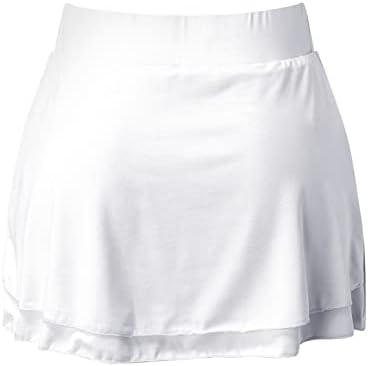 Здолниште за тениски тенис Кифен со шорцеви поставени за жени 2 во 1 контрола на стомакот со високи половини за контрола на стомакот,