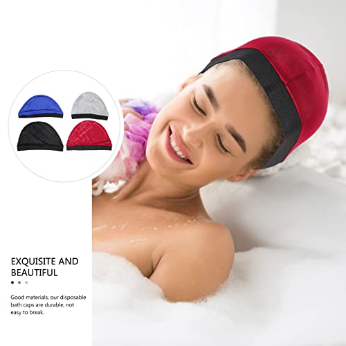 Doitool Пластично капаче за туширање свилена хауба за коса, свилена хауба, еластична широка лента ноќна капа за коса, капачиња
