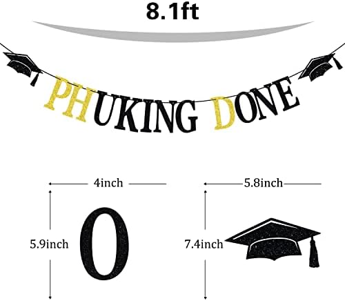 Златниот сјај Фукинг направен банер, доктор/го сторивте тоа/класа од 2023 година/лекари за честитки, 2023 година Декорации за дипломирање