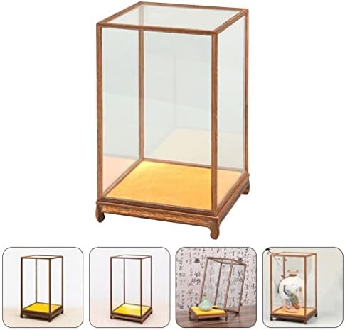 Стаклен приказ на кабинет чиста стаклена кутија за прикажување на кутии: Соберете ја countertop кутијата Коцка Организатор за изложба за акциони