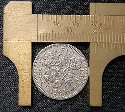 Европски Монети Британски Рано 6 Пени Љубов Детелина Монета Среќа Елизабета ВТОРА