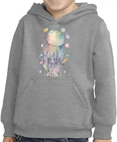 Медуза дете пуловер качулка - цртан филм сунѓер руно худи - илустрација худи за деца