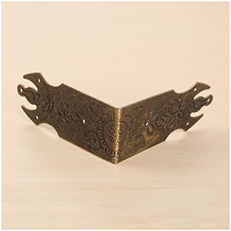 Домашен мебел Хардвер врата шарка 4 парчиња антички бронзен декоративен накит кутија за подароци дрвена кутија агол заштитник метални додатоци