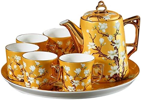 MJWDP Домаќинството попладне чај чај сет со послужавник сет во европски стил дневна соба пиење стакло за пиење сет чајник кутија за подароци