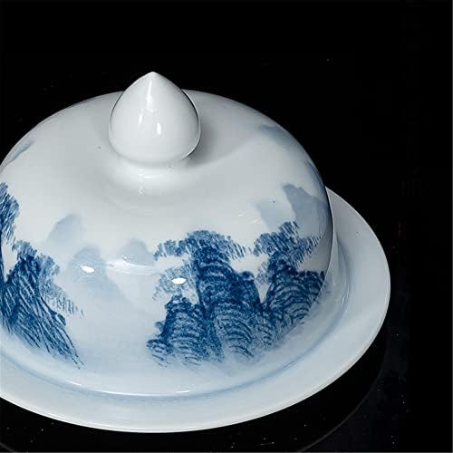 Керамички тегли на Намази, тегла за чај, тегли за складирање на кинески стил, тегли од ѓумбир сина и бела порцеланска храм Тегла Керамички
