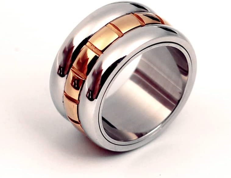Познати прстени за жени во Колесо за мажи 14 кгп 316L Loveубовни прстени 12мм ширина-05755