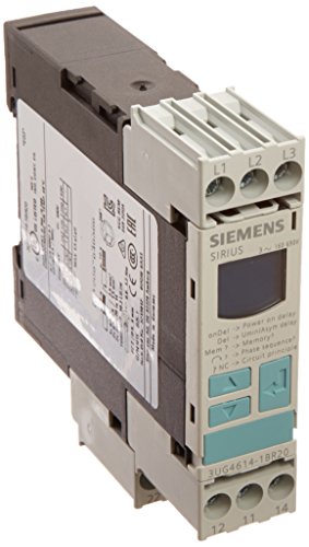 Релејски мониторинг на Siemens 3UG4614-1BR20, трифазен напон, мониторинг на изолација, ширина од 22,5 мм, терминал за завртки, 2 CO контакти, одложување